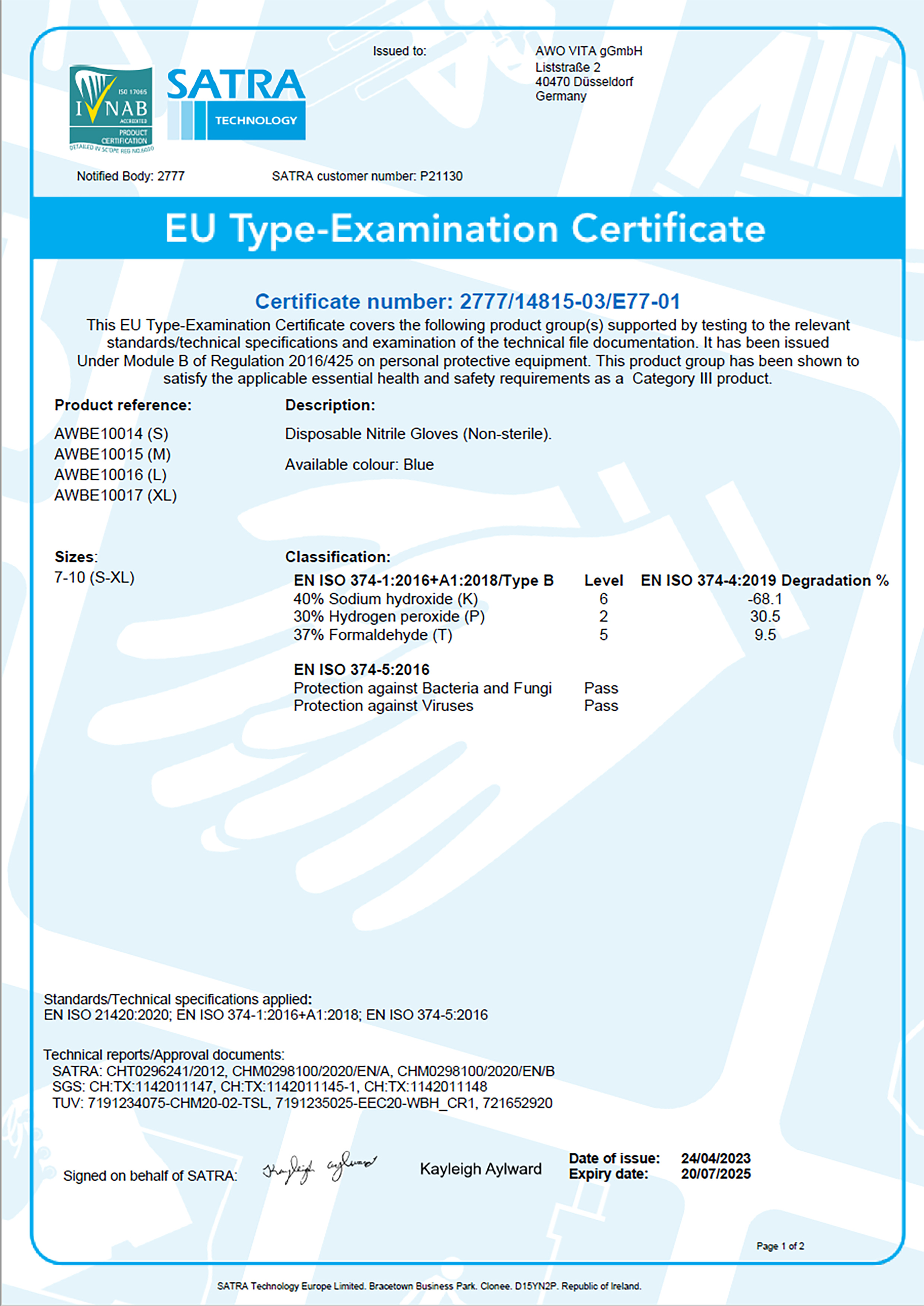 EU_Type-Examination_Certificate